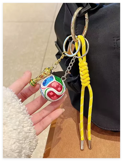 New Fashion Flag Football Keychain Country Soccer Club Fans Keyring Car Key Chains Souvenir Bag Pendant Accessories Gifts