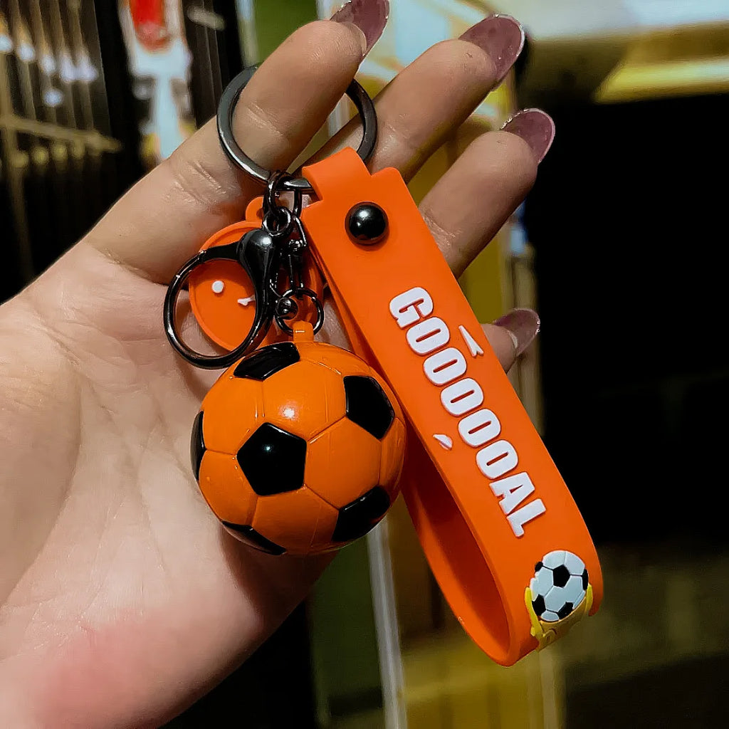 Football Keychain For Fan PVC Soft Glue Soccer Pendant Keychain Accessories Bag Decoration Qatar Cup Souvenirs Key Chain Gifts
