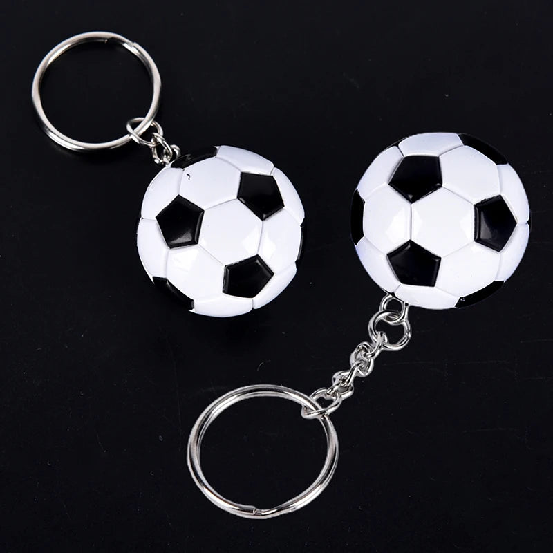 1PC PU Leather 3D Football Souvenir Key Chain Men Women Soccer Fans Keychain Bag Pendant Key Ring Boyfriend Gift Accessories