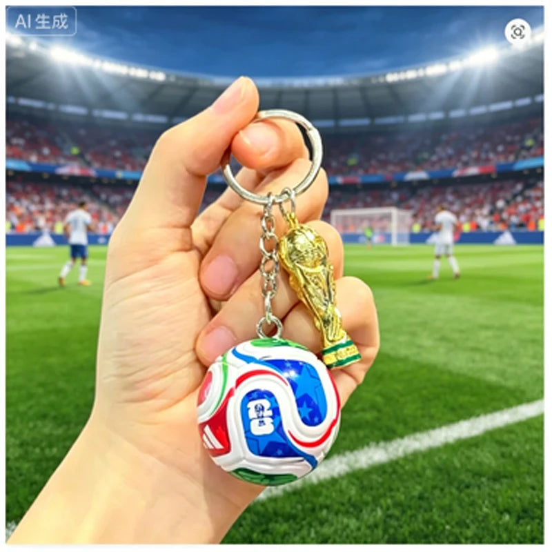 New Fashion Flag Football Keychain Country Soccer Club Fans Keyring Car Key Chains Souvenir Bag Pendant Accessories Gifts