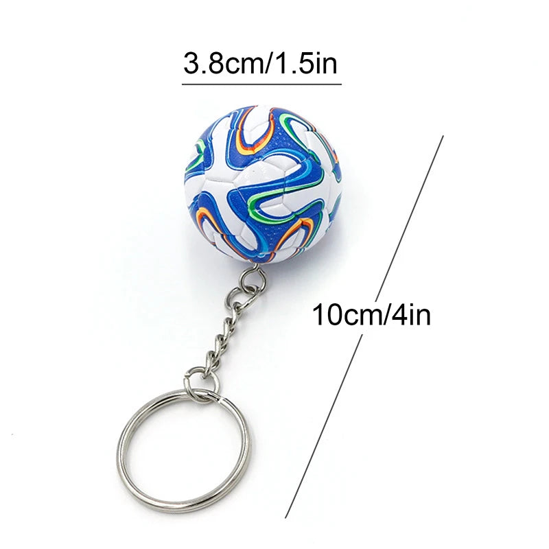 Premium 3D Football Leather Keychain