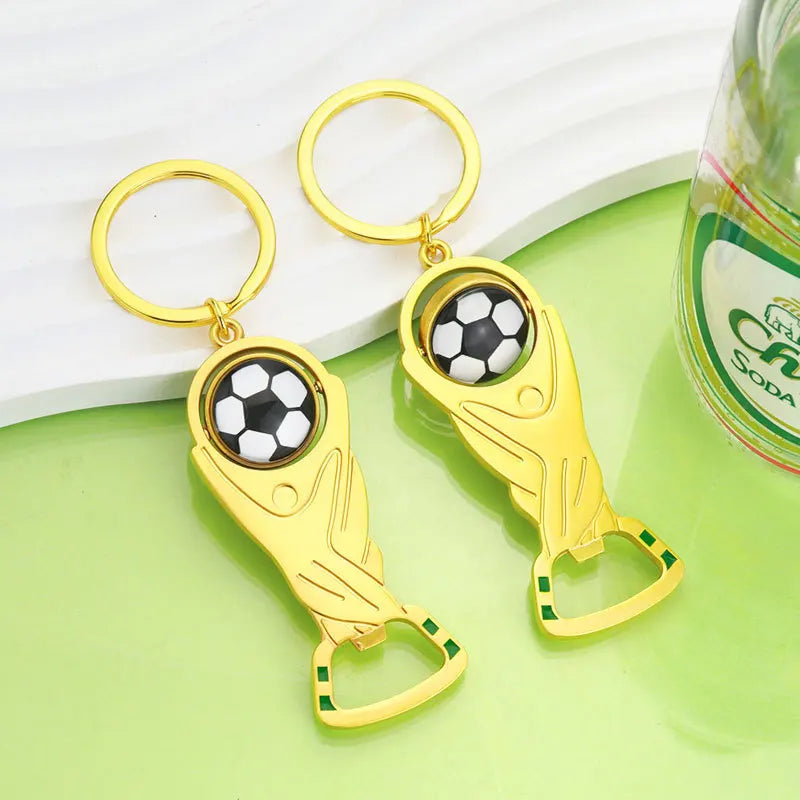 2026 World Football Keychain Bottle Opener Football Fan Commemorative Supplies Hand Gift Creative Football Keychain