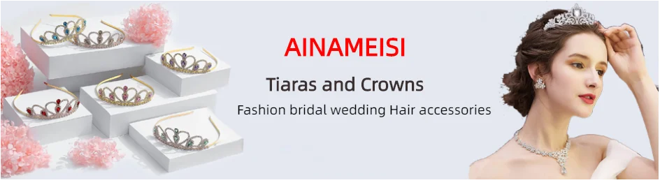 AINAMEISI24 Color Metal Flower Leaf Spring Clip Horizontal Clip Fashion Lady Hairpin Rhinestone Bridal Hair Accessories