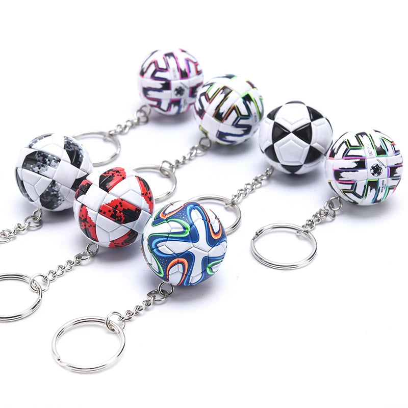 Premium 3D Football Leather Keychain