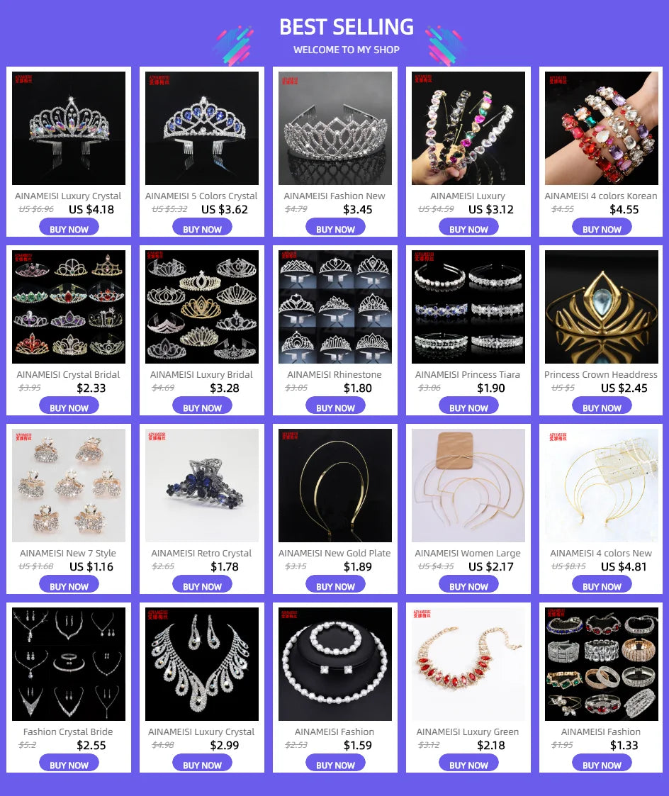 AINAMEISI24 Color Metal Flower Leaf Spring Clip Horizontal Clip Fashion Lady Hairpin Rhinestone Bridal Hair Accessories