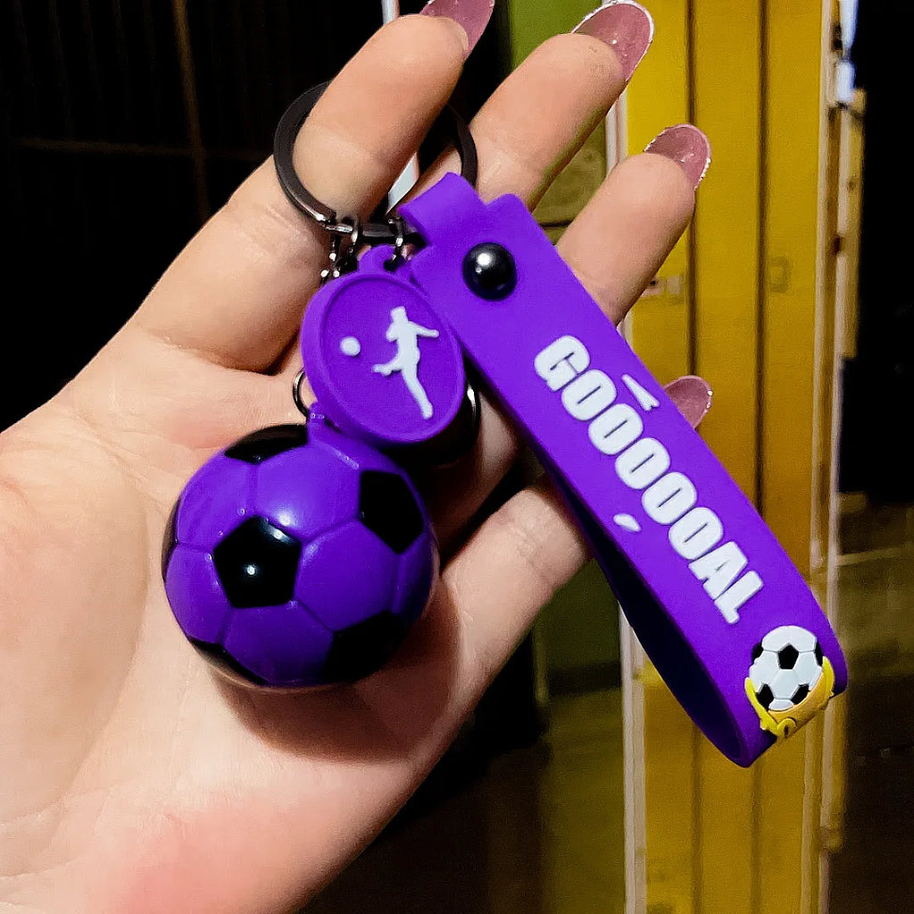 Football Keychain For Fan PVC Soft Glue Soccer Pendant Keychain Accessories Bag Decoration Qatar Cup Souvenirs Key Chain Gifts