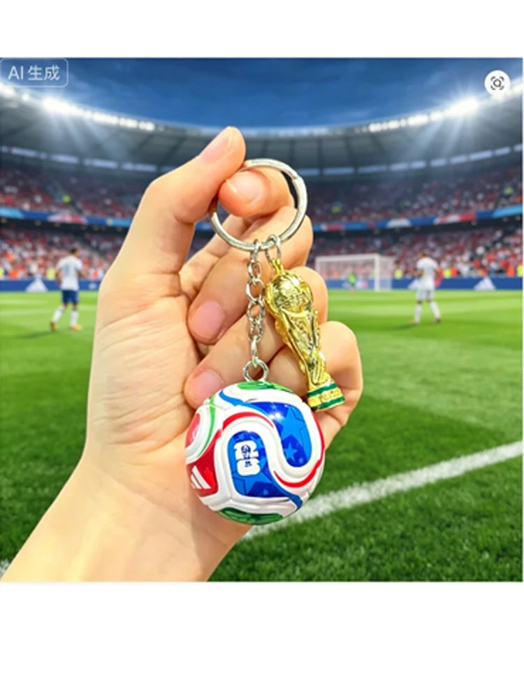 New Fashion Flag Football Keychain Country Soccer Club Fans Keyring Car Key Chains Souvenir Bag Pendant Accessories Gifts