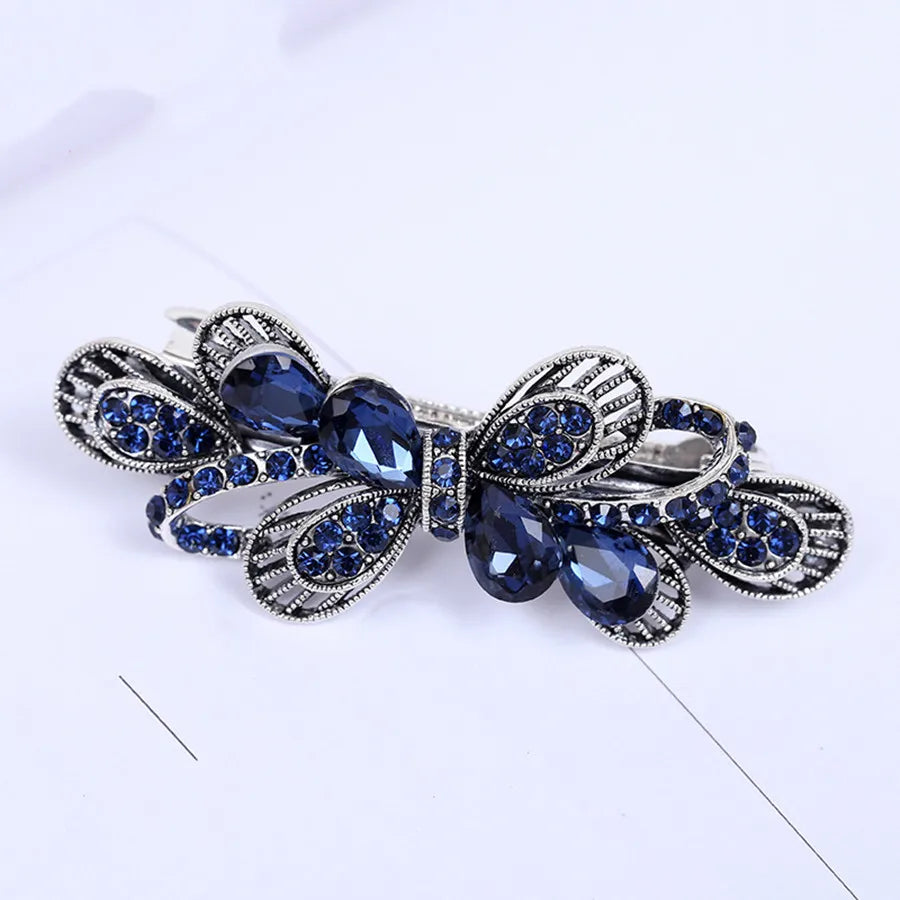 New Korean style crystal mother hair clip fashion ladies flower rhinestone ponytail spring clip top clip headband hair accessory