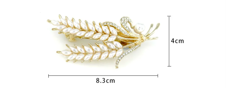 Korean version of flower crystal spring hair clips for women's fashion retro elegant ponytail horizontal chuck headdress jewelry