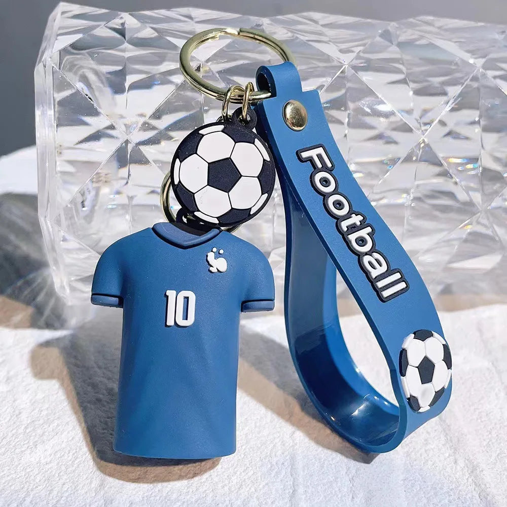 Football Jersey Keychain Sports Series Car Key Ring Bag Charm Pendant Mini Souvenir Gift For Fans
