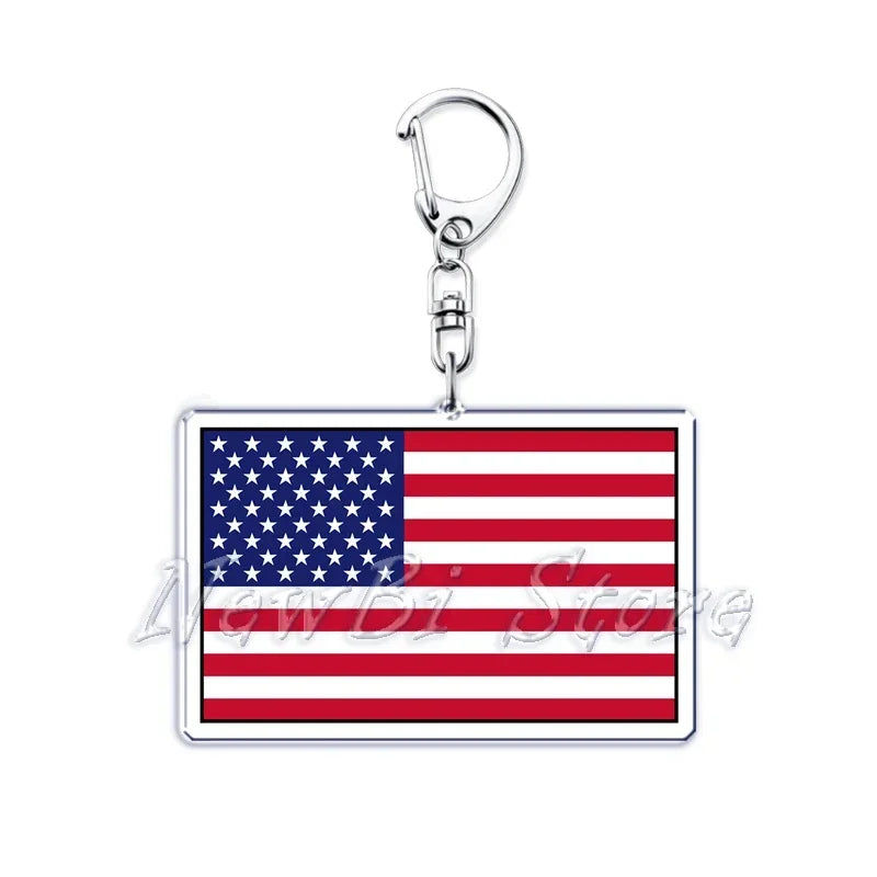 Country Flags Key Chain Keychains Ring for Accessories Bag Pendant American Britain Korean Korean Keyring Jewelry Fans Gifts