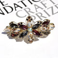 Korean version of flower crystal spring hair clips for women's fashion retro elegant ponytail horizontal chuck headdress jewelry