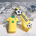 Football Jersey Keychain Sports Series Car Key Ring Bag Charm Pendant Mini Souvenir Gift For Fans