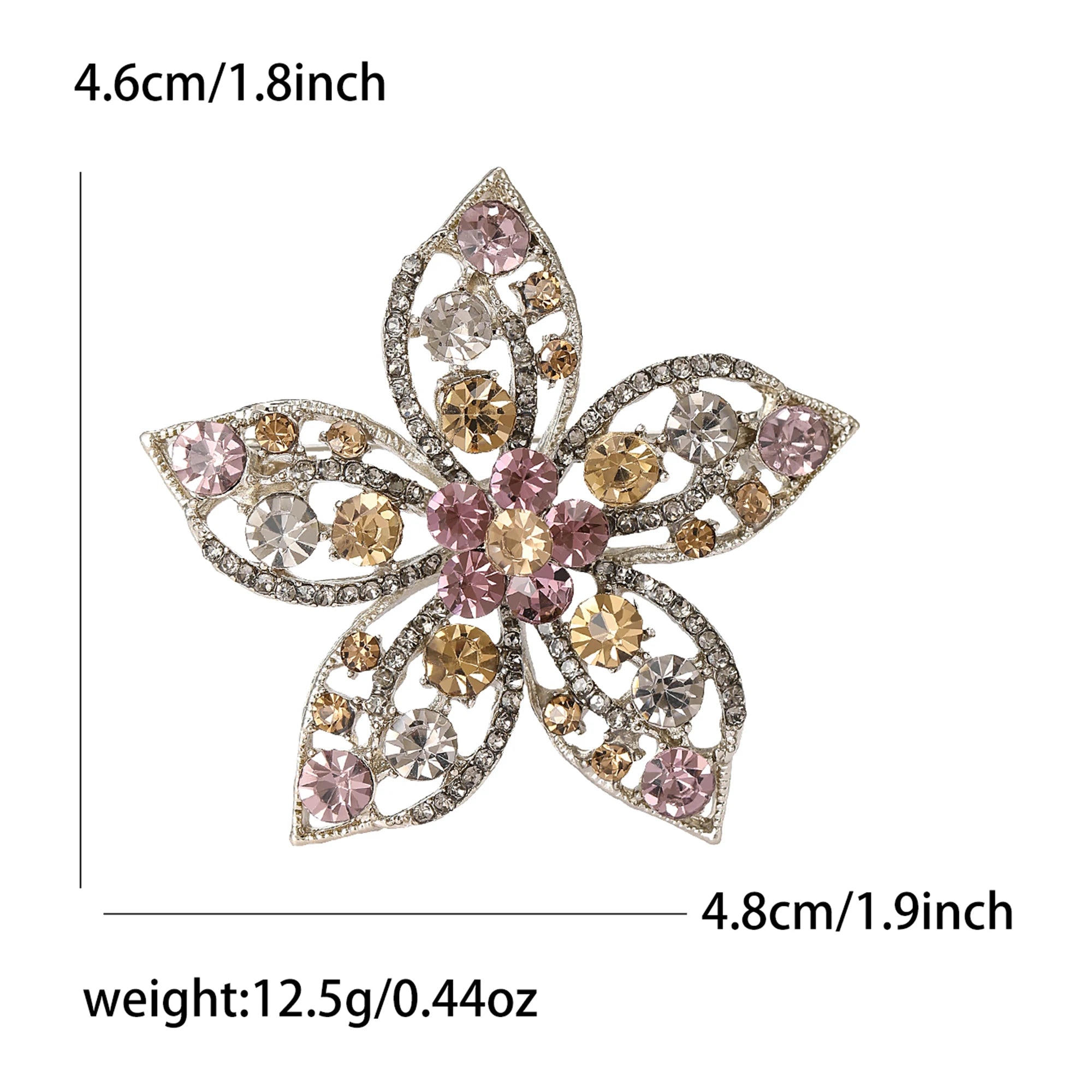 Rhinestone Hollow Camellia Brooches for Women Unisex Pearl Plant Flower Pins Office Party Friend Funny Gifts Jewelry Accessories