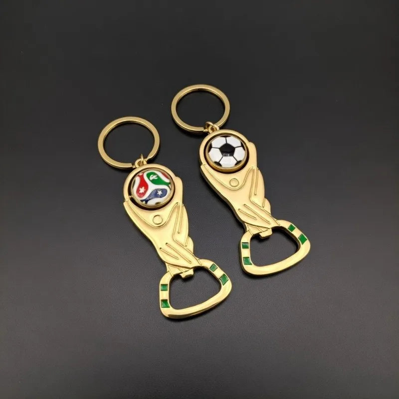 2026 World Football Keychain Bottle Opener Football Fan Commemorative Supplies Hand Gift Creative Football Keychain