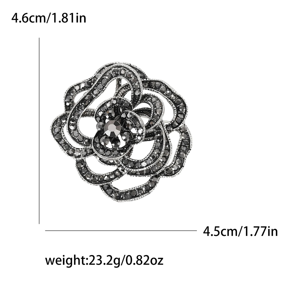 Rhinestone Hollow Camellia Brooches for Women Unisex Pearl Plant Flower Pins Office Party Friend Funny Gifts Jewelry Accessories