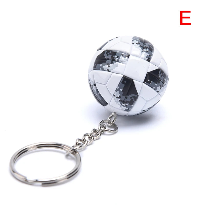 1PC PU Leather 3D Football Souvenir Key Chain Men Women Soccer Fans Keychain Bag Pendant Key Ring Boyfriend Gift Accessories