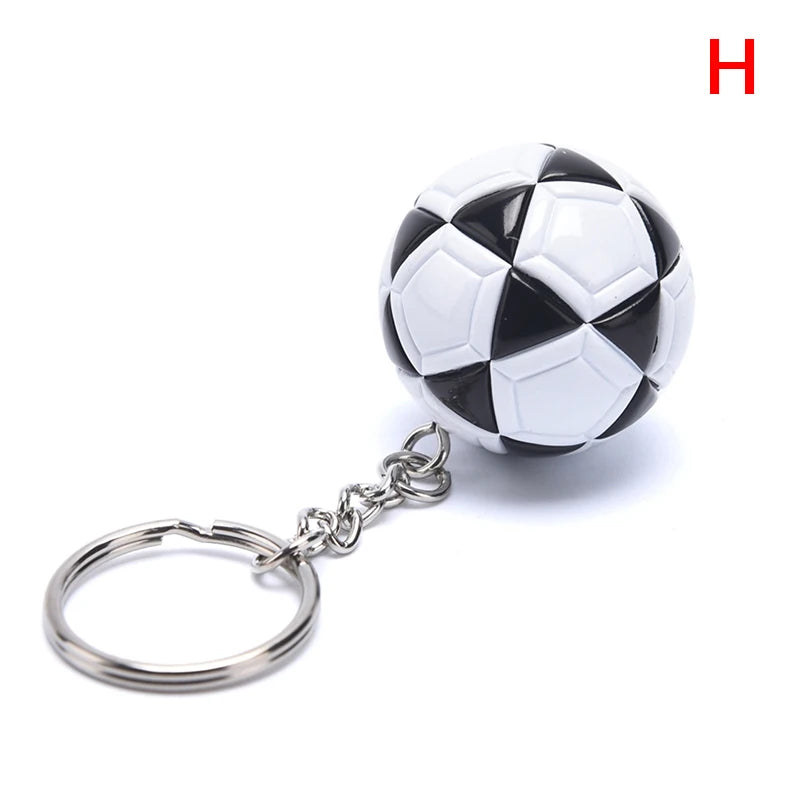 1PC PU Leather 3D Football Souvenir Key Chain Men Women Soccer Fans Keychain Bag Pendant Key Ring Boyfriend Gift Accessories